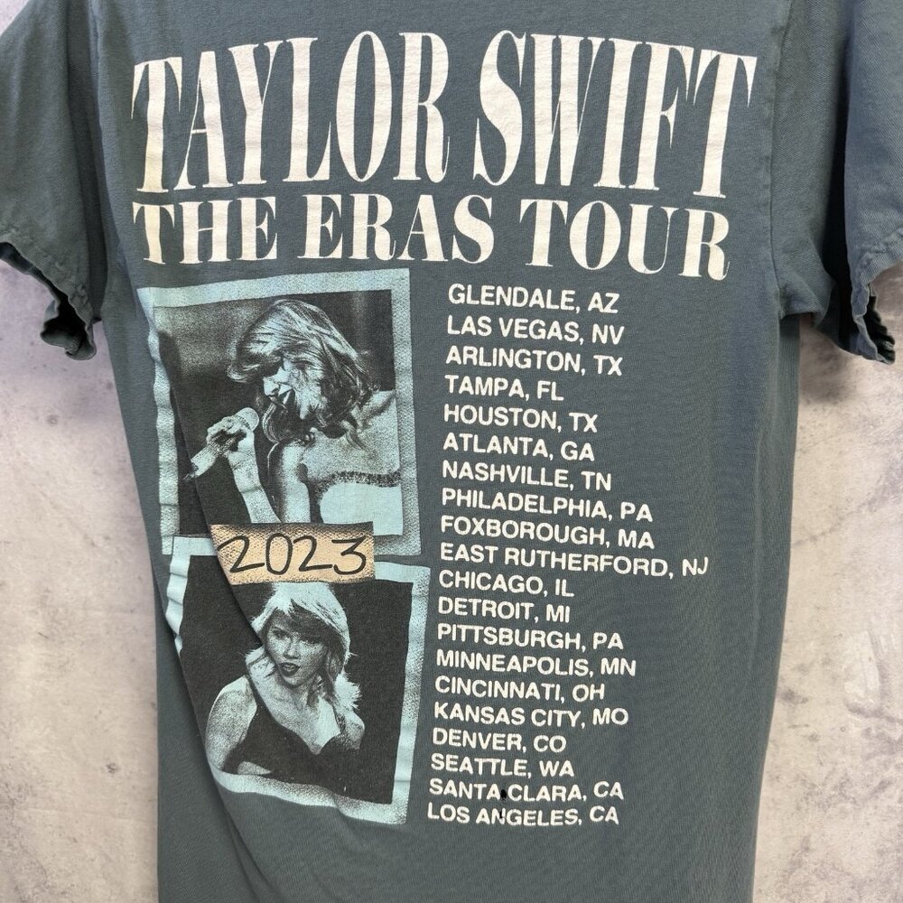 Taylor Swift The Eras Tour T Shirt Small 17x25 Gray Short Sleeve Tour - Picture 8 of 12